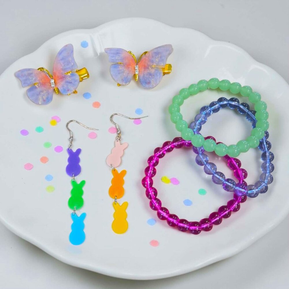 Mommy And Me Bunny Earring Butterfly Set